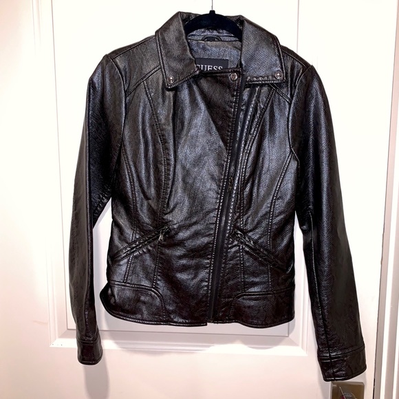 Guess Jackets & Coats Guess Faux Leather Moro Jacket Poshmark